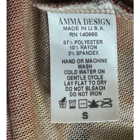 Amma Designs Multi colored cowl neck long tunic/dress size small - Picture 5 of 7